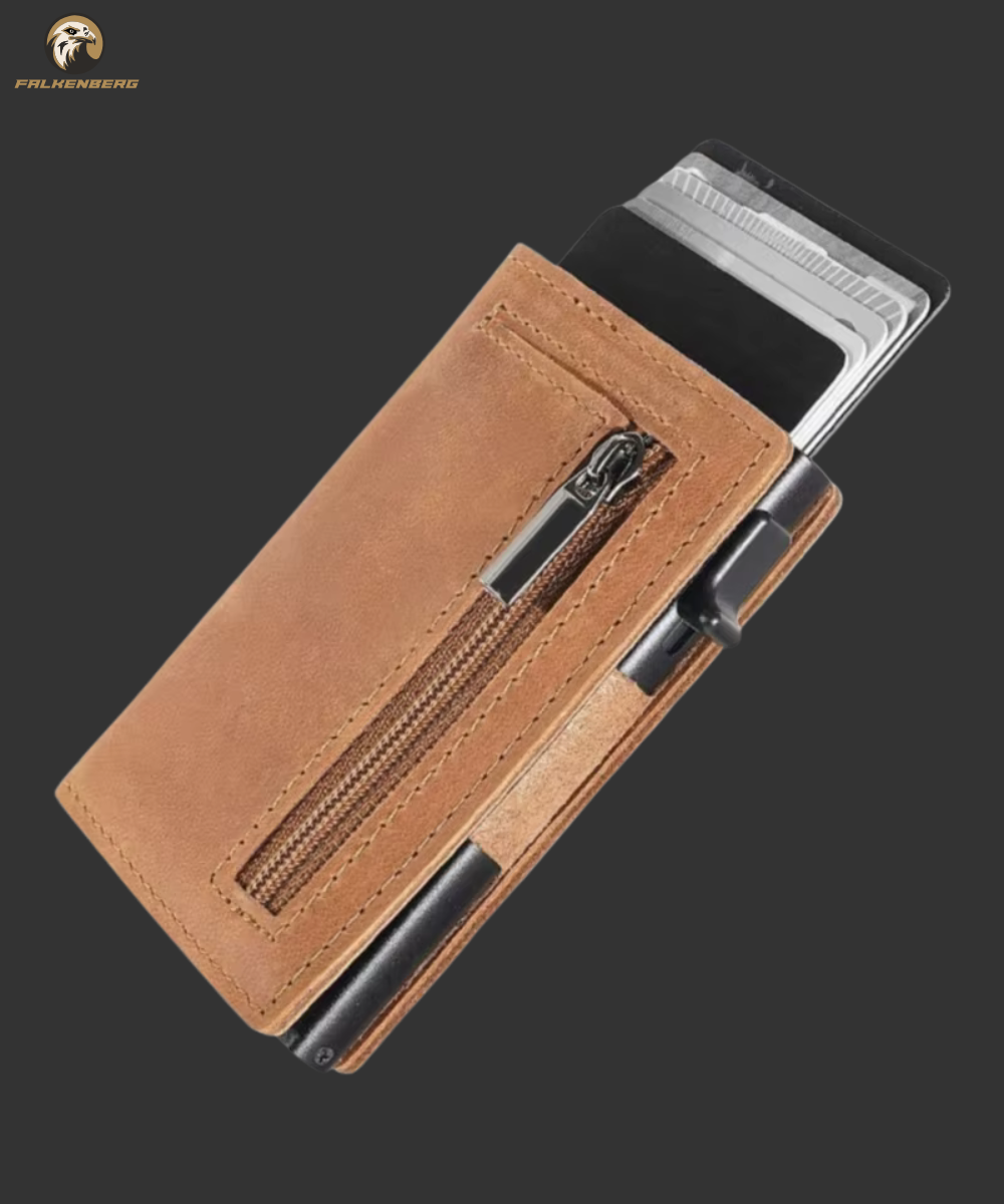 Falkenberg Kartenetui aus Kohlefaser-Leder