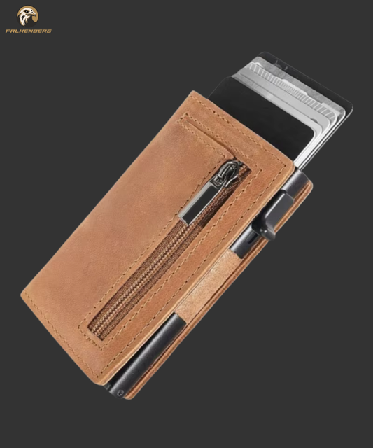 Falkenberg Kartenetui aus Kohlefaser-Leder